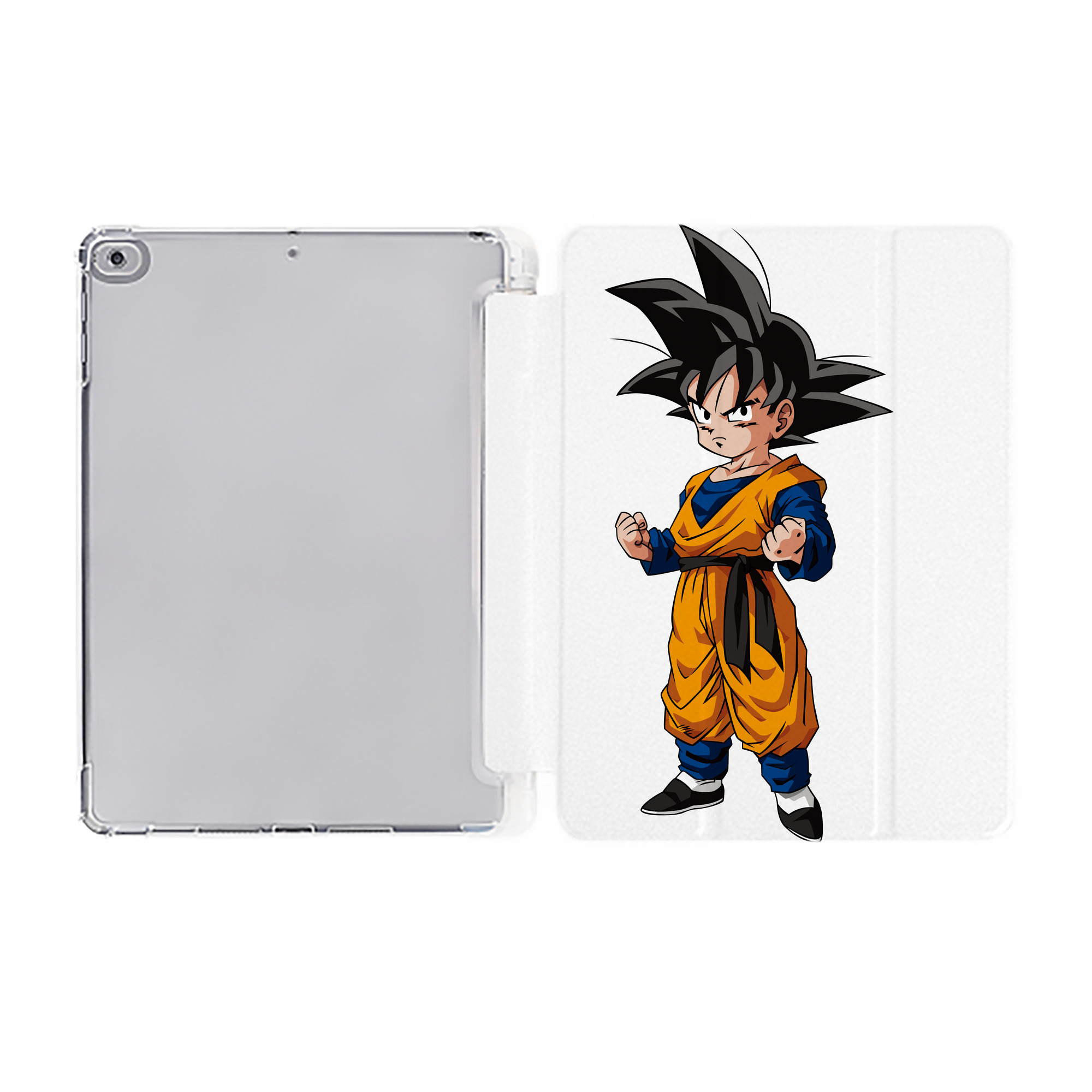 （画像用） ドラゴンボール 孫悟空（そん ごくう）Son Goku カカロット DRAGON BALL Kakarotto IPad ケース ペン収納付き 三つ折りスタンド PUレザー×シリコン 対応機種9.5/10.5/10.9インチ